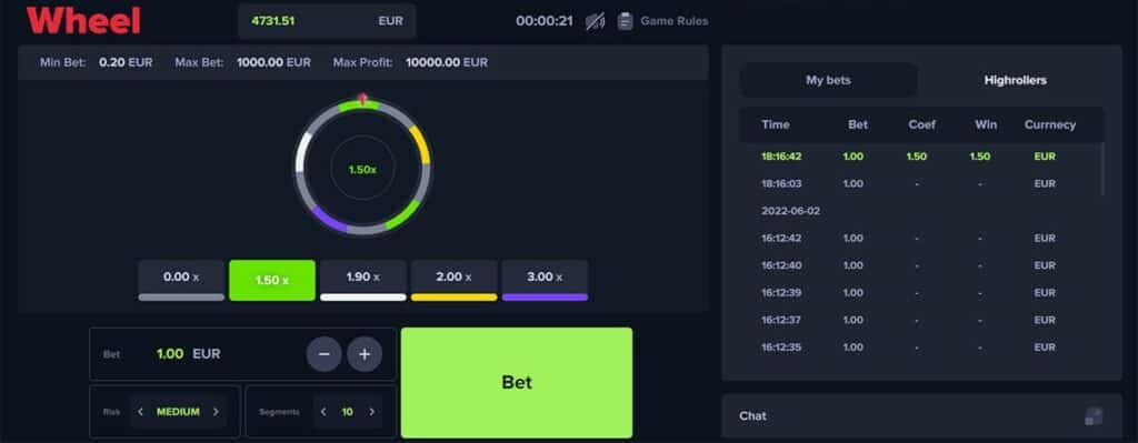 wheel jeu mystake