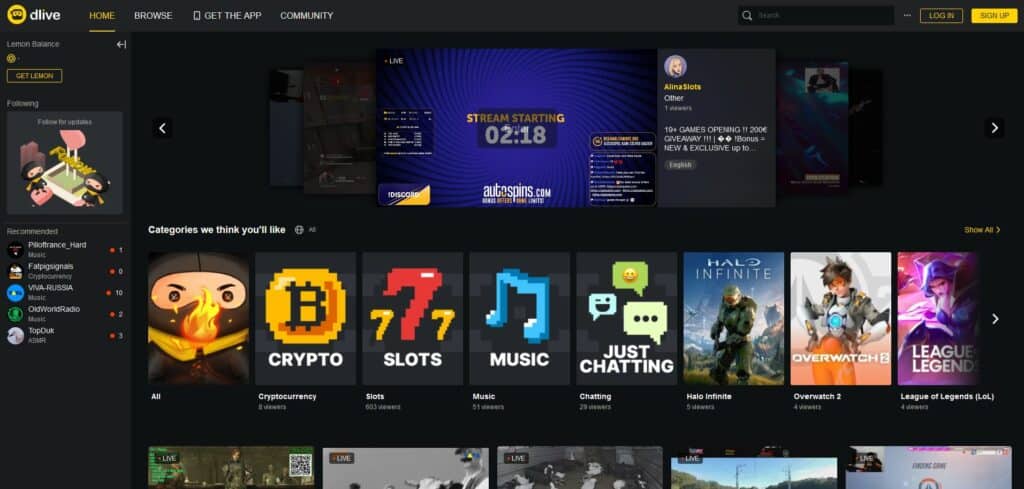 Dlive casino