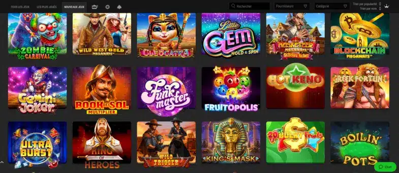 Jeux casino en ligne WinOui