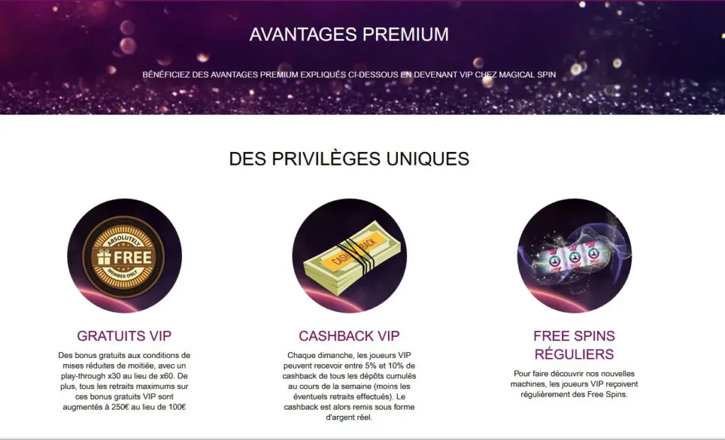 joueur vip magical