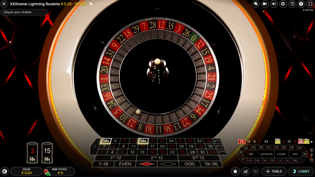 xxxtreme lightning roulette gameplay