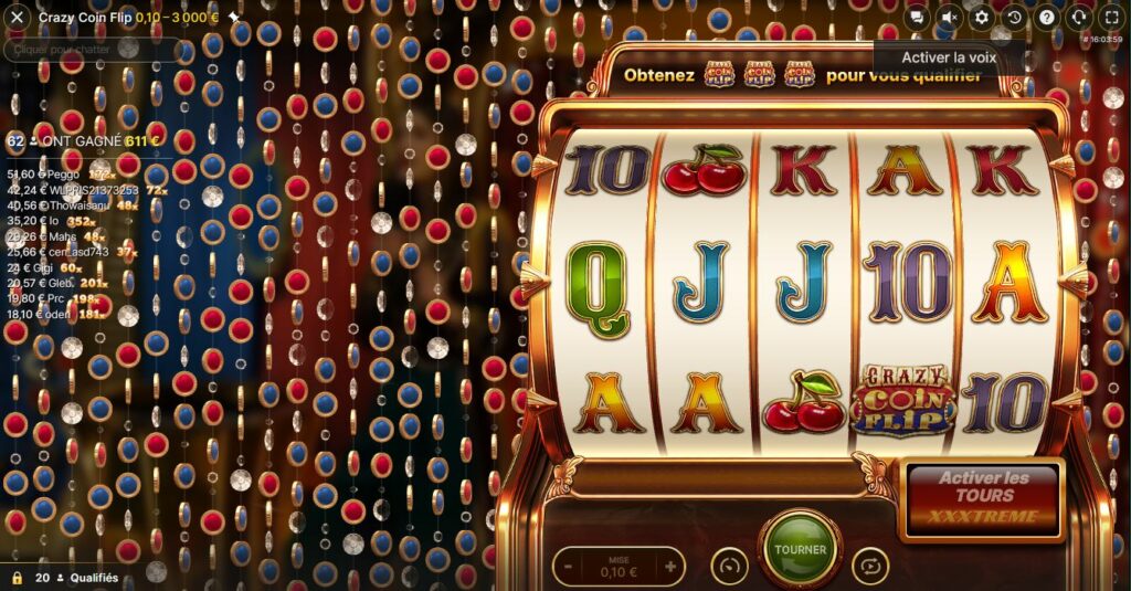 jeu crazy coin flip live