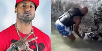 Booba sauve un chien de la noyade