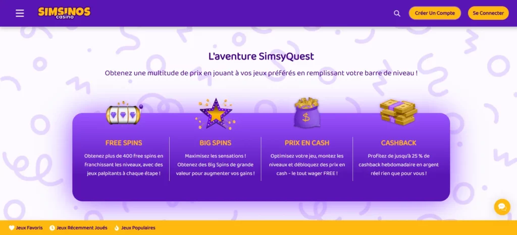 Programme fidélité Simsinos